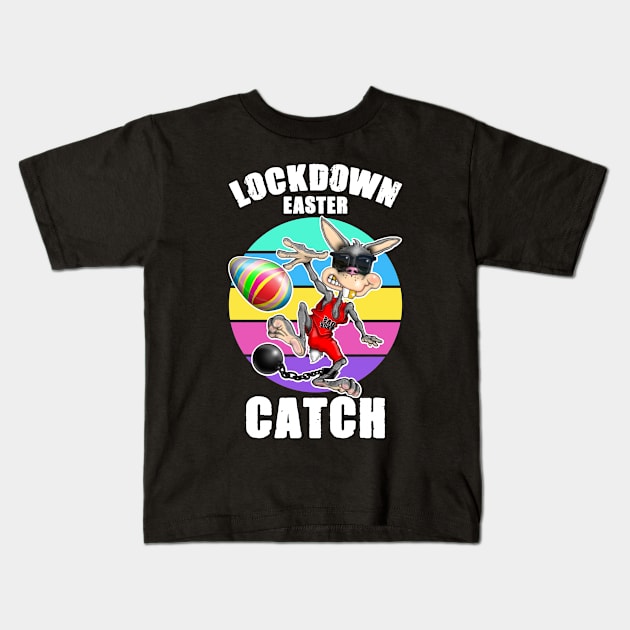 Lockdown Easter Funny Easter Bunny Kids T-Shirt by Status71